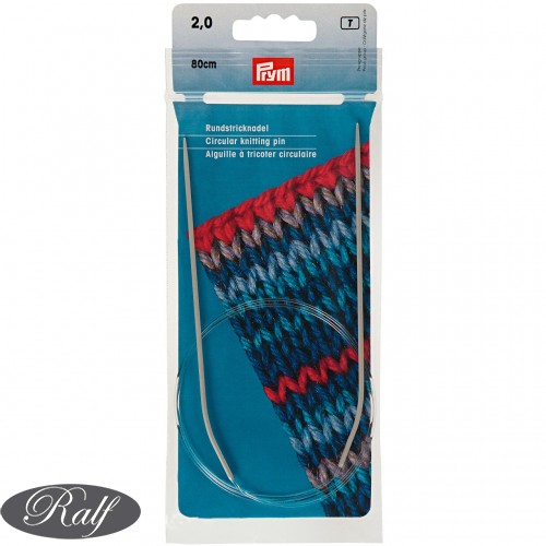 Andrele circulare aluminiu, 80 cm - 2,00 mm - Prym 211204